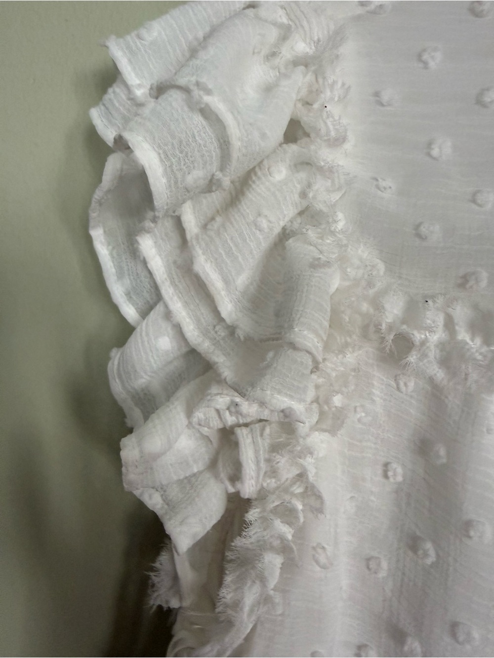 CeCe White Textured Ruffle Dress - Picture 8 of 12